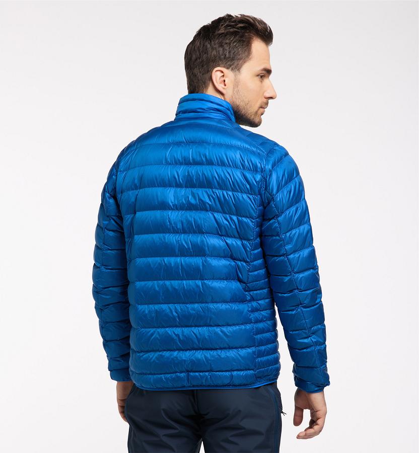 Haglöfs Mens Roc Down Jacket Blue New Zealand 20537AWHN